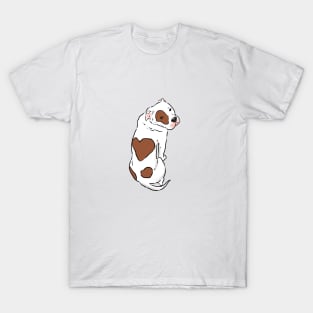 Pitbull with brown heart spot, Pitbull Love T-Shirt